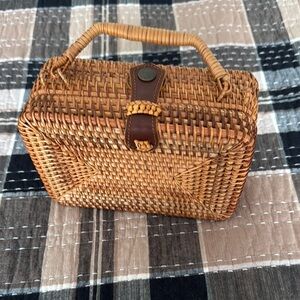 Woven Tan Handbag